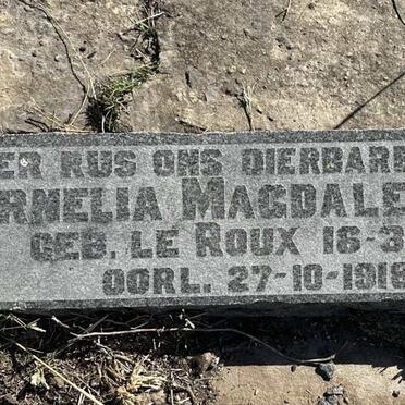 NEL Cornelia Magdalena nee LE ROUX 1880-1918