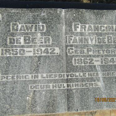 BEER Dawid, de 1850-1942 &amp; Francina  PRETORIUS 1862-1940