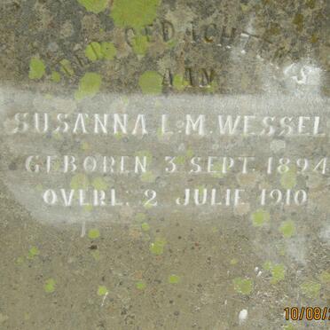 WESSELS Susanna L. M. 1894-1910