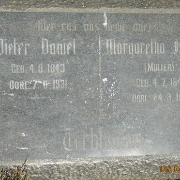 TERBLANCHE Pieter Daniel 1843-1931 &amp; Margaretha Isabella MULLER 1848 -1924