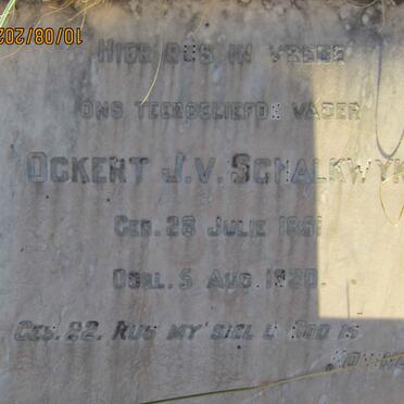 SCHALKWYK Ockert J., van 1851-1920