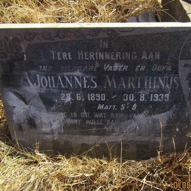 MAREE Johannes Marthinus 1890-1939