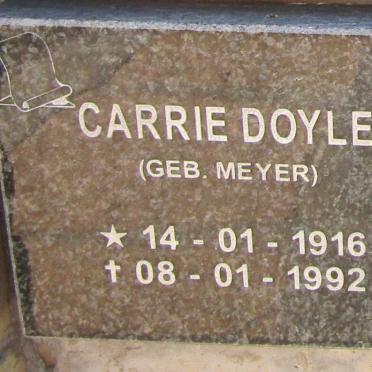 DOYLE Carrie nee MEYER 1916-1992