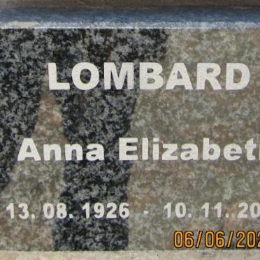 LOMBARD Anna Elizabeth 1926-2017