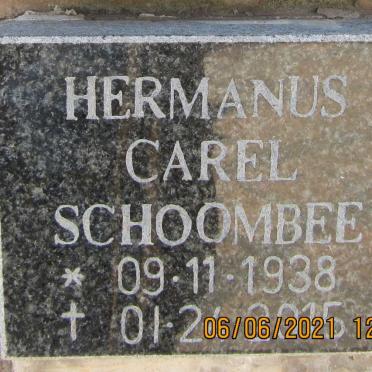 SCHOOMBEE Hermanus Carel 1938-2015