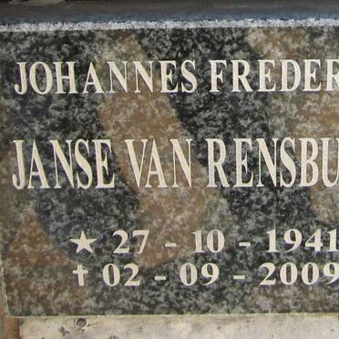 RENSBURG Johannes Frederik, Janse van 1941-2009