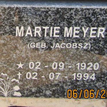 MEYER Martie nee JACOBSZ 1920-1994