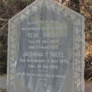 NAGEL Izak 1859-1939 &amp; Jacomina nee BADENHORST 1870-1926