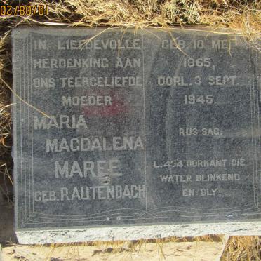 MAREE Maria Magdalena nee RAUTENBACH 1865-1945