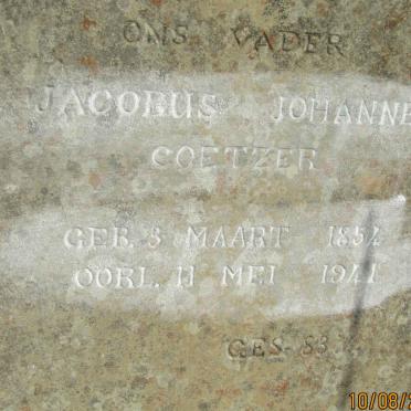 COETZER Jacobus Johannes 1854-1941