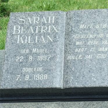 KILIAN Sarah Beatrix nee MAREE 1887-1988