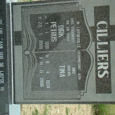 CILLIERS Dirk Petrus 1930-2000 &amp; Tina 1934-2006