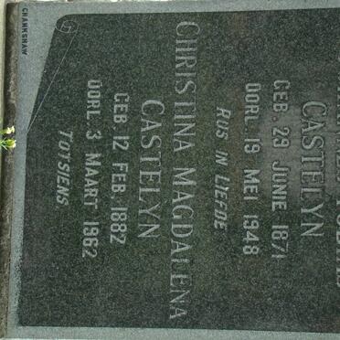 CASTELYN Johannes Tobias 1871-1948 &amp; Christina Magdalena 1882-1962