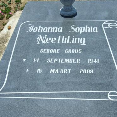 NEETHLING Johanna Sophia nee CROUS 1941-2009
