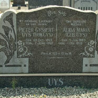 UYS Pieter Gysbert 1869-1959 &amp; Alida Maria UYS 1883-1978