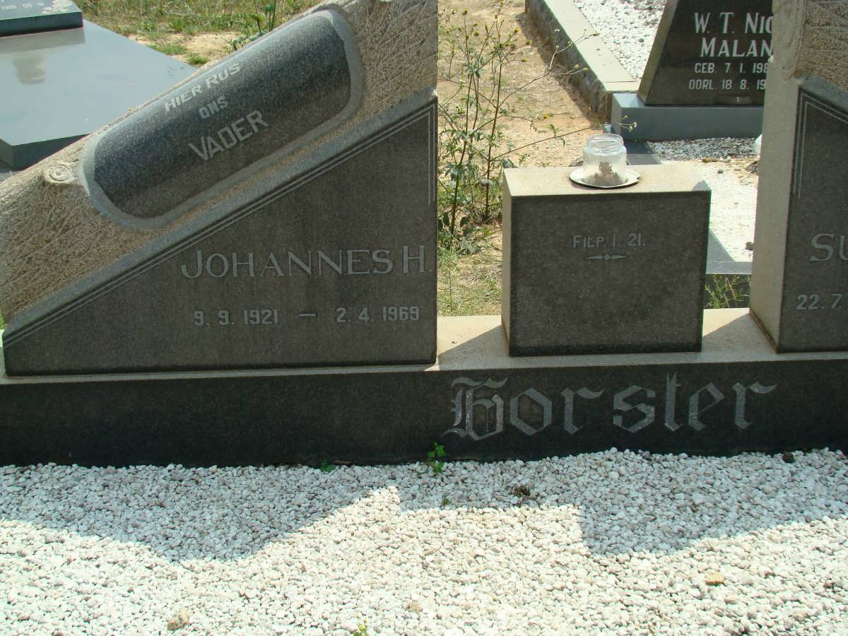 VORSTER Johannes H. 1921-1969