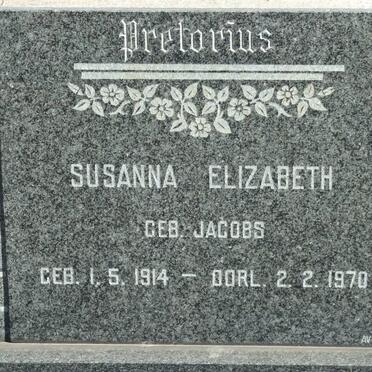 PRETORIUS Susanna Elizabeth nee JACOBS 1914-1970