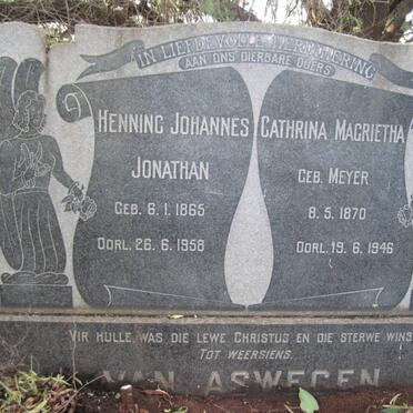 ASWEGEN Henning Johannes Jonathan, van 1865-1958 &amp; Cathrina Magrietha MEYER 1870-1946