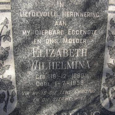 KLEYNHANS Elizabeth Wilhelmina 1890-1958