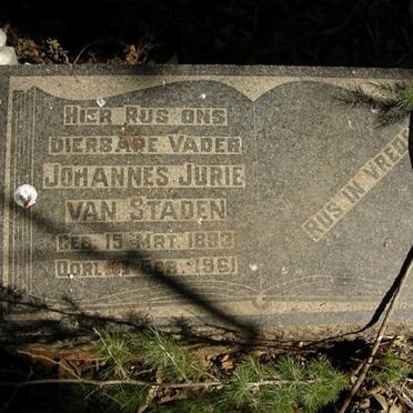 STADEN Johannes Jurie, van 1893-1961
