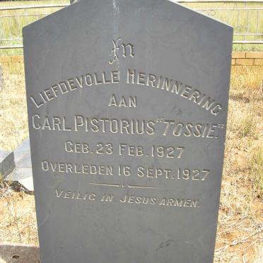 PISTORIUS Carl 1927-1927