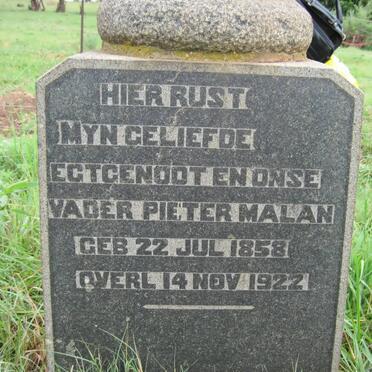 MALAN Pieter 1858-1922 