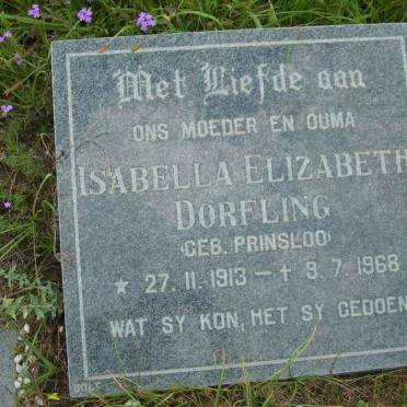 DORFLING Isabella Elizabeth nee PRINSLOO 1913-1968