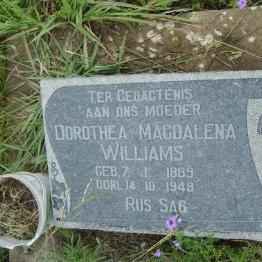 WILLIAMS Dorothea Magdalena  1889-1948