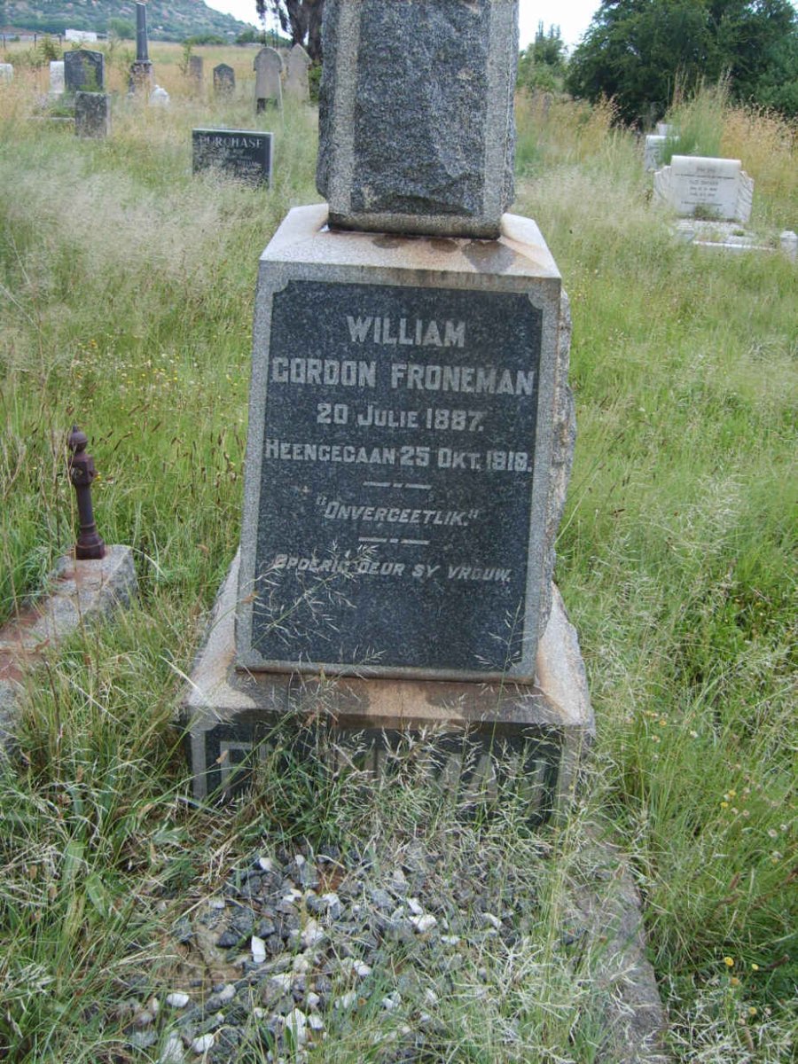 FRONEMAN William Gordon 1887-1918