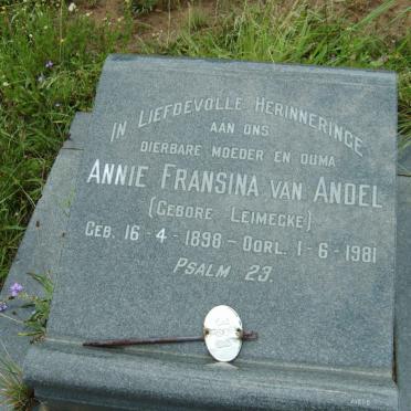 ANDEL Annie Fransina, van nee LEIMECKE  1896-1981