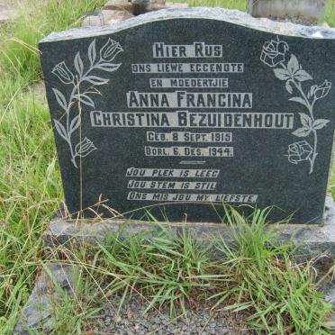 BEZUIDENHOUT Anna Francina Christina 1915-1944