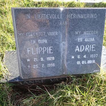 ? Flippie, Janse van 1928-1996 & Adrie 1937-2018