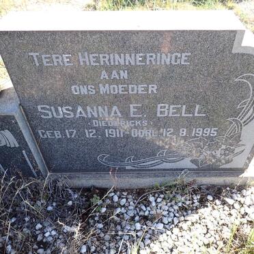 BELL Susanna E. nee DIEDERICKS 1911-1995