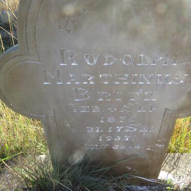 BRITZ Rudolph Marthinus 1875-1937