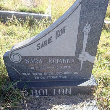 BOLTON Sara Johanna 1901-1971