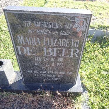 BEER Maria Elizabeth, de 1911-1993
