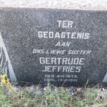 JEFFRIES Gertrude 1879-1951