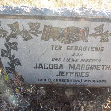JEFFRIES Jacoba Margrietha nee LABUSCHAGNE 1856-1926