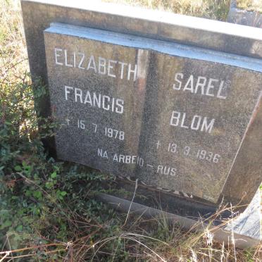 KRUGER Sarel Blom -1936 & Elizabeth Francis -1978
