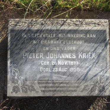 KRIEK Pieter Johannes 1877-1956