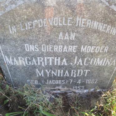MYNHARDT Margaritha Jacomina nee JACOBS 1887-1953