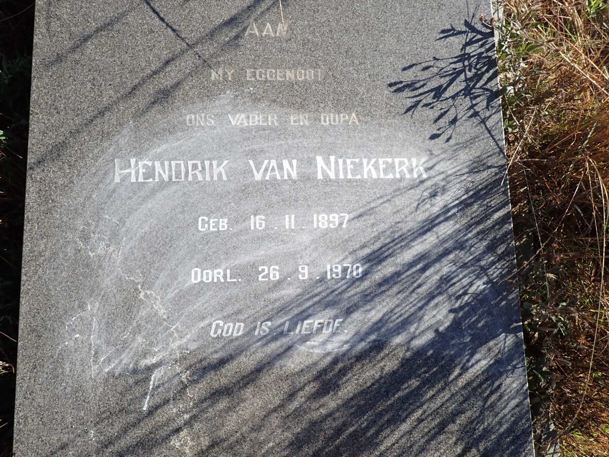 NIEKERK Hendrik, van 1897-1970