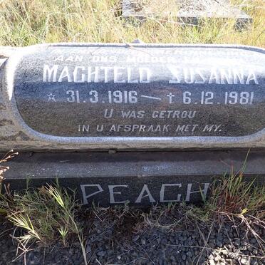 PEACH Machteld Susanna 1916-1981