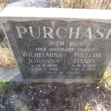 PURCHASE William Daniel 1876-1940 & Wilhelmina Johanna 1878-1936