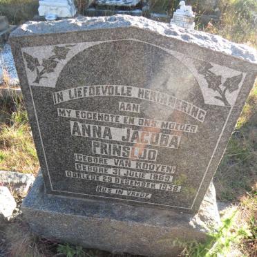 PRINSLOO Anna Jacoba nee VAN ROOYEN 1889-1938