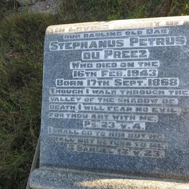 PREEZ Stephanus Petrus, du 1868-1943