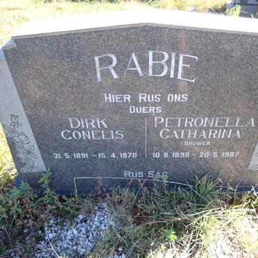 RABIE Dirk Cornelis 1891-1970 & Petronella Catharina BRUWER 1898-1987