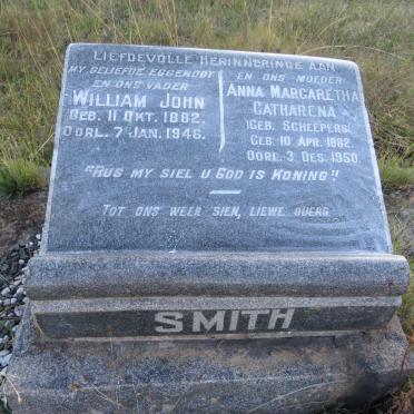 SMITH William John 1882-1946 &amp; Anna Margaretha Catharena SCHEEPERS 1882-1950