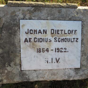 SCHOULTZ Johan Dietloff Aegidius 1854-1922