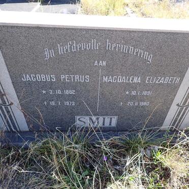 SMIT Jacobus Petrus 1882-1973 & Magdalena Elizabeth 1891-1980